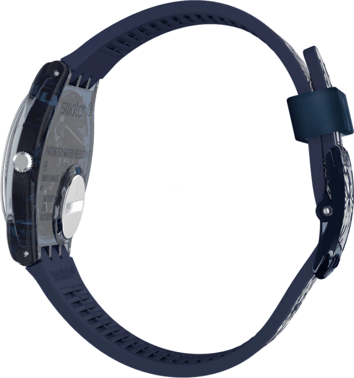 Swatch,Originals 34mm,34mm,Plastic,Blue,GN413
