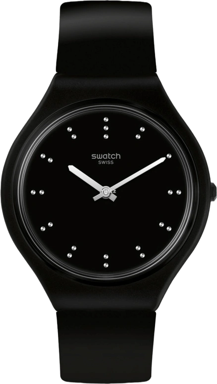 Swatch,SKIN 36.80mm,36.80mm,Plastic,Black,Quartz,Round,SVOB106