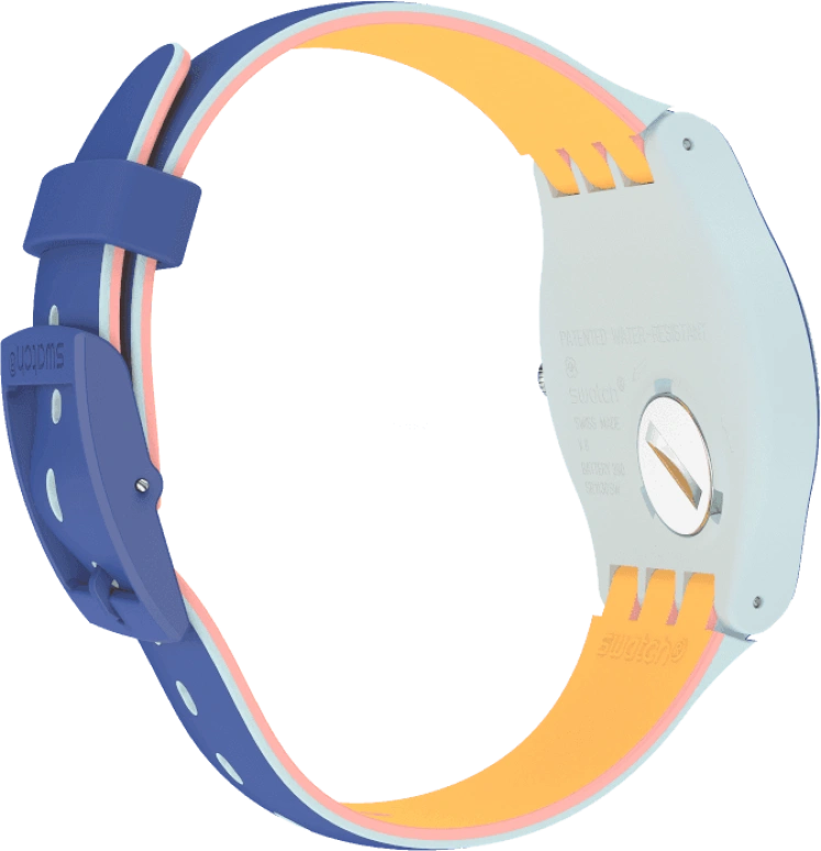 Swatch,Originals 41mm,41mm,Plastic,Blue,SUOS403