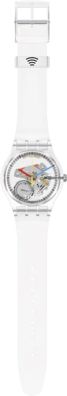 Swatch,Originals 41mm,41mm,Bio-sourced,Transparent,Silver,Quartz,Round,Transparent,SO29K115,SO29K115-6000