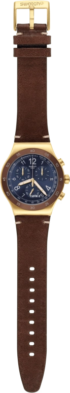 Swatch,IRONY 43x49mm,43x49mm,Stainless Steel,Blue,Quartz,Chronograph,Day,YVG408