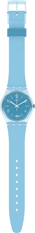 Swatch,Other 34mm,34mm,Bio-sourced,Blue,Turquoise,Quartz,Sapphire,Crystal Glass,Round,SO28S101