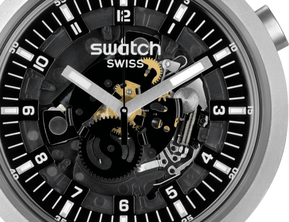 Swatch,IRONY 47mm,47mm,Stainless Steel,Skeleton,Quartz,Sapphire,Crystal Glass,Round,SB07S105