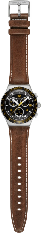 Swatch,IRONY 43mm,43mm,Stainless Steel,Black,Quartz,Chronograph,Day,YVS530