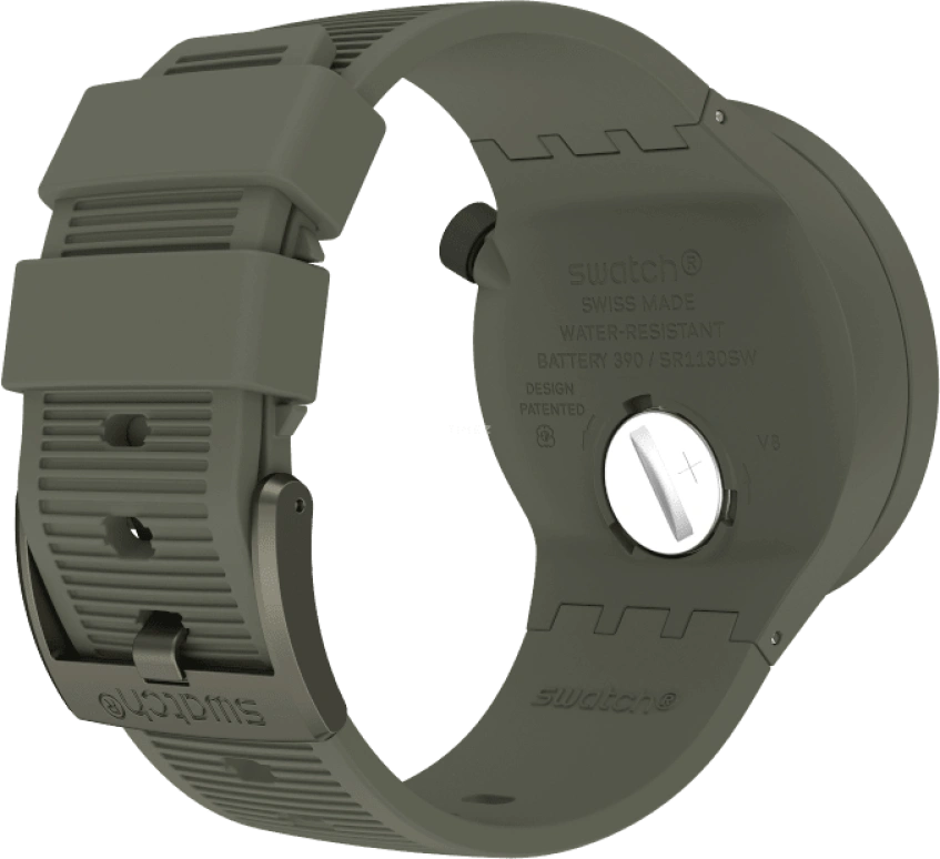 Swatch,THE BOLD 47mm,47mm,Plastic,Green,Sapphire,Crystal Glass,SO27M105