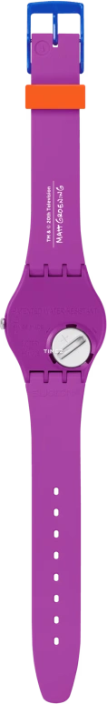 Swatch,Originals 34mm,34mm,Bio-sourced,Purple,Quartz,Sapphire,Crystal Glass,Round,SO28Z118