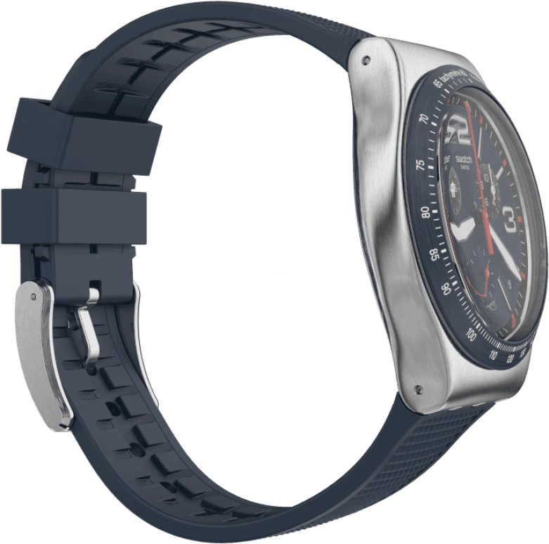 Swatch,IRONY 43mm,43mm,Stainless Steel,Blue,YVS454