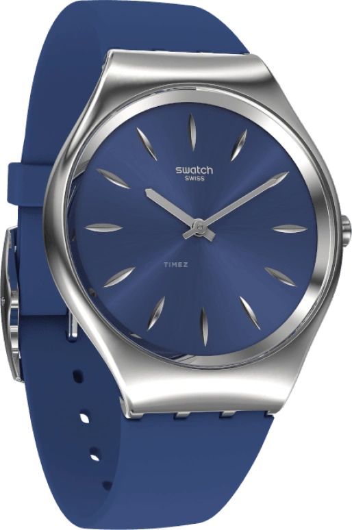 Swatch,SKIN 38mm,38mm,Blue,Sapphire,Crystal Glass,SYXS132