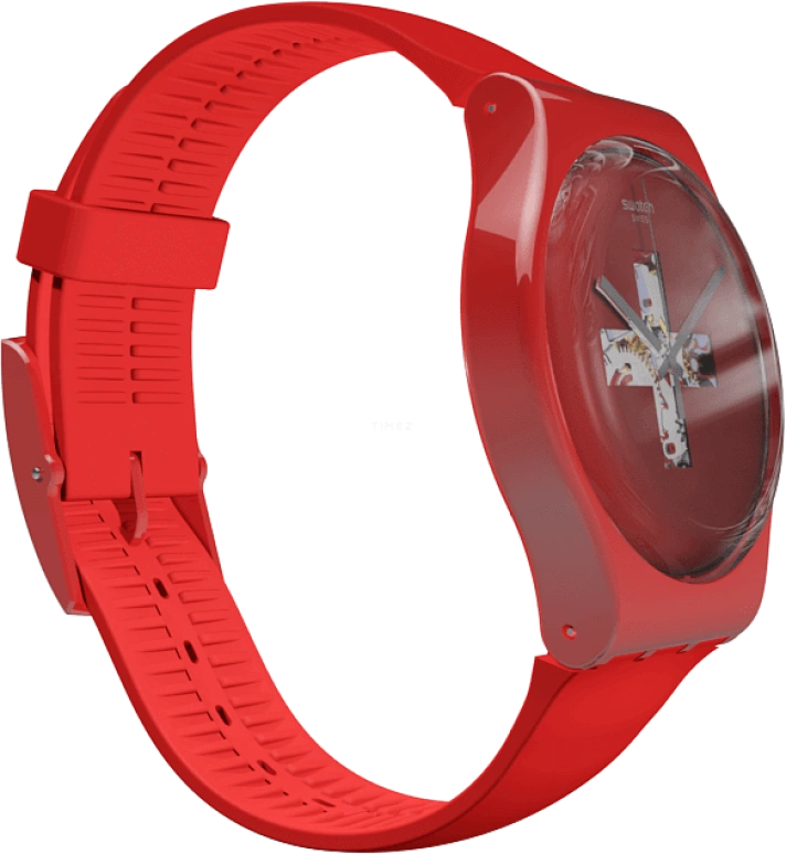 Swatch,Originals 41mm,41mm,Plastic,Red,SUOR106