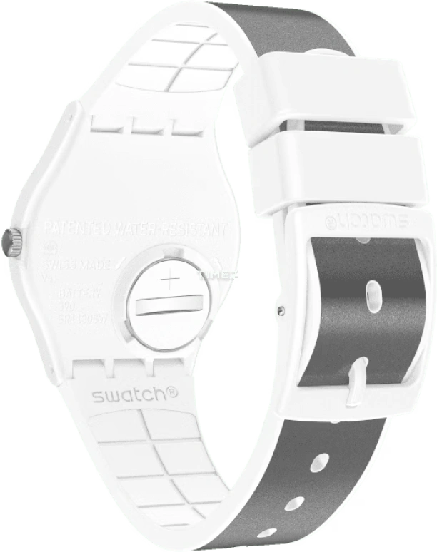 Swatch,Originals 34mm,34mm,Plastic,Grey,Quartz,Tonneau,White,GW211