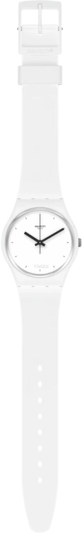 Swatch,Originals 34mm,34mm,Bioceramic,White,Quartz,Tonneau,SO31W100