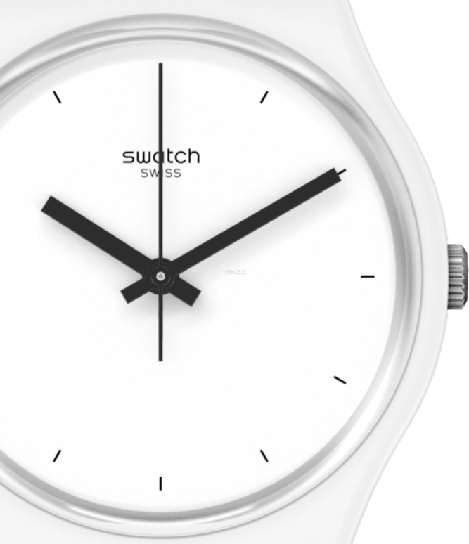 Swatch,Originals 34mm,34mm,Bioceramic,White,Quartz,Tonneau,SO31W100