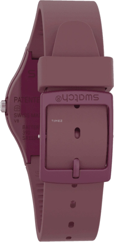 Swatch,Originals 34mm,34mm,Plastic,Purple Red,Closed,GR405