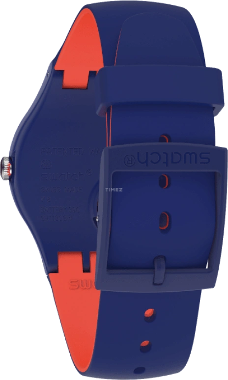 Swatch,Originals 41mm,41mm,Plastic,Blue,Sapphire,Crystal Glass,SUON146