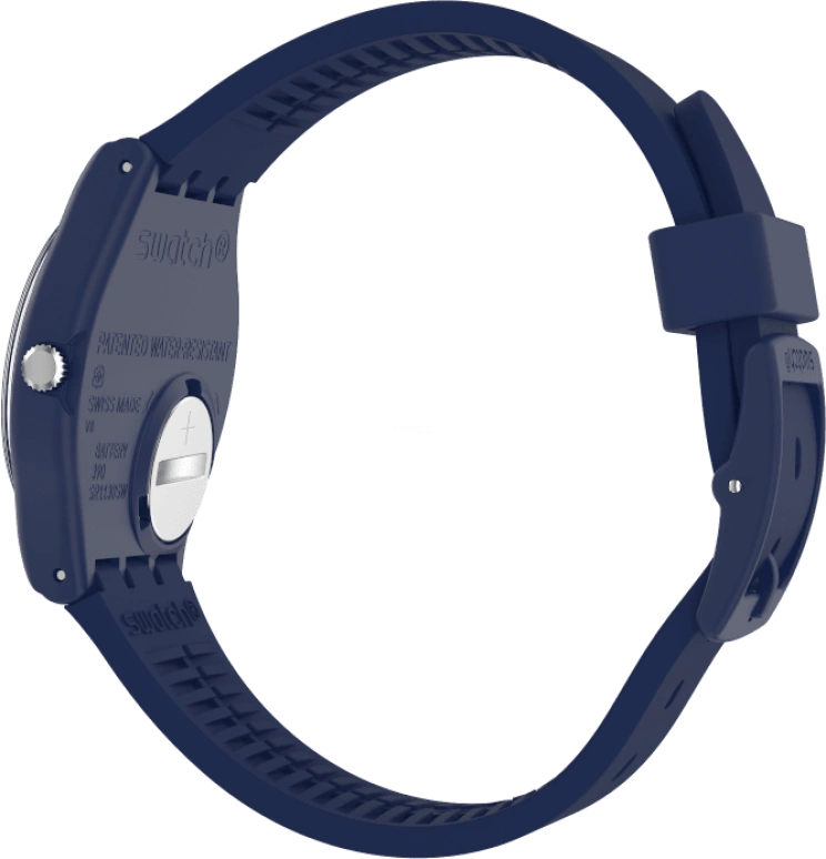 Swatch,Originals 39.20mm,39.20mm,Plastic,Blue,Sapphire,Crystal Glass,Closed,GN726