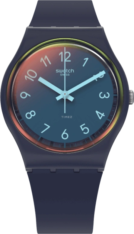 Swatch,Originals 34mm,34mm,Plastic,Blue,Closed,GN274