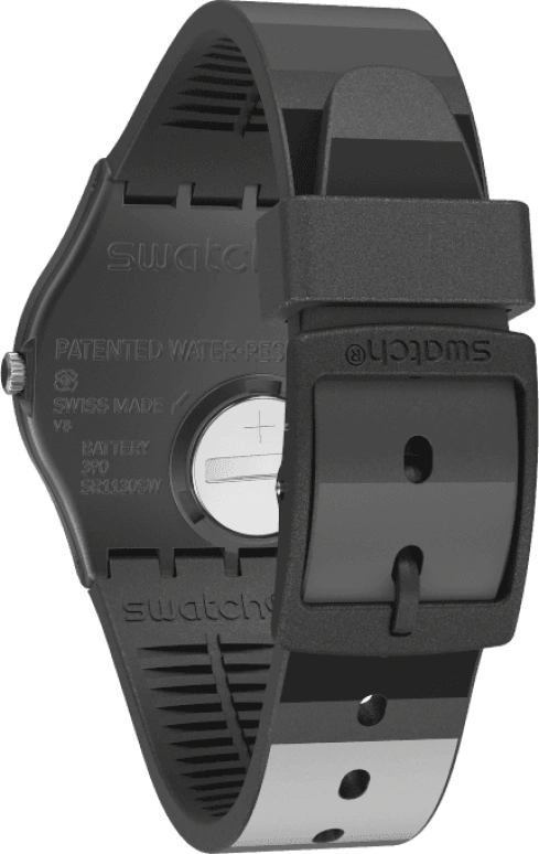 Swatch,Originals 34mm,34mm,Plastic,Black,Quartz,Round,GB430