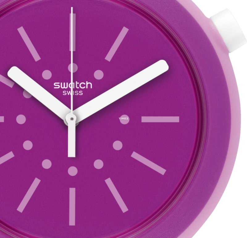 Swatch,HUMPY BUMPY 45mm,45mm,Plastic,Purple,Quartz,Round,PNP102