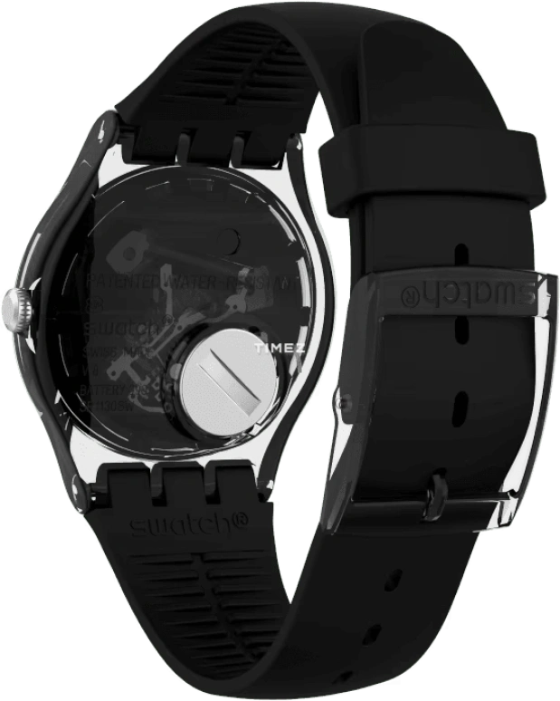 Swatch,Originals 41x47.40mm,41x47.40mm,Plastic,Black,Quartz,Sapphire,Crystal Glass,Round,SUOB156