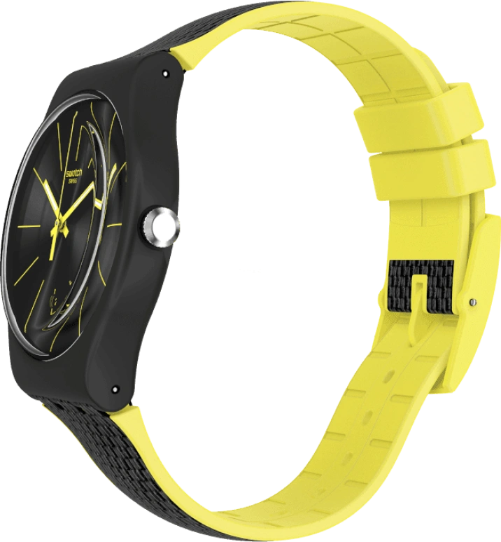 Swatch,Originals 41mm,41mm,Plastic,Black,SUOB406