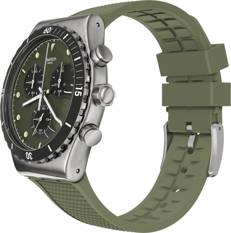 Swatch,IRONY 43mm,43mm,Stainless Steel,Green,YVS488