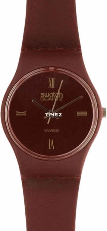 Swatch,Other 25mm,25mm,Plastic,Coffee,Quartz,Sapphire,Crystal Glass,Round,LR100
