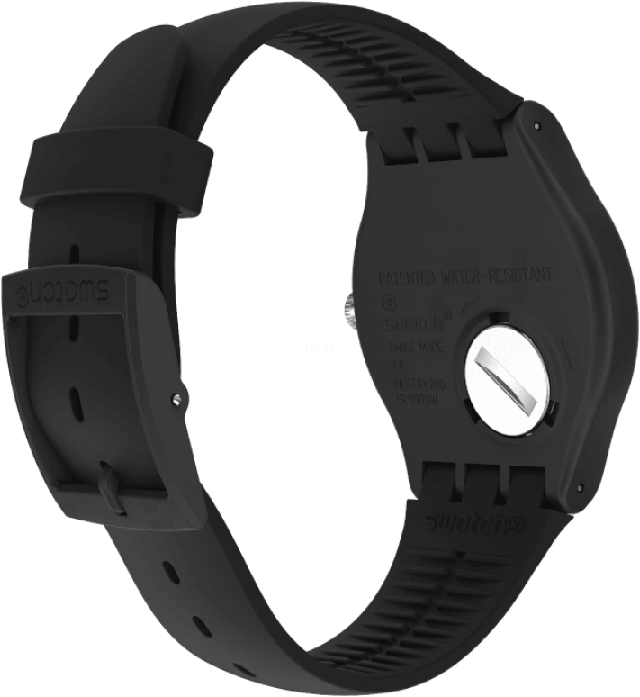 Swatch,Originals 41mm,41mm,Plastic,Black,Sapphire,Crystal Glass,Closed,SUOB732