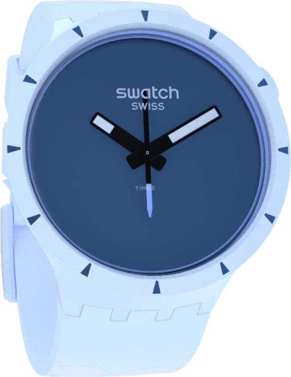 Swatch,THE BOLD 47mm,47mm,Bioceramic,Ceramic,Blue,Sapphire,Crystal Glass,SB03N102