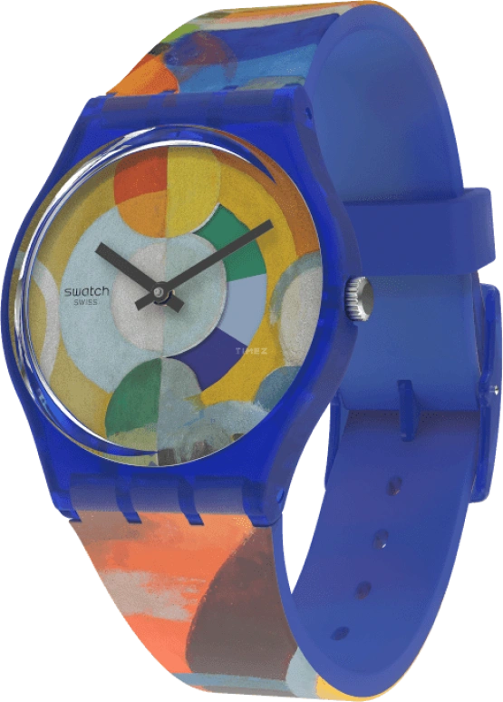 Swatch,Originals 34mm,34mm,Plastic,Multi-Color,Quartz,Sapphire,Crystal Glass,Round,GZ712