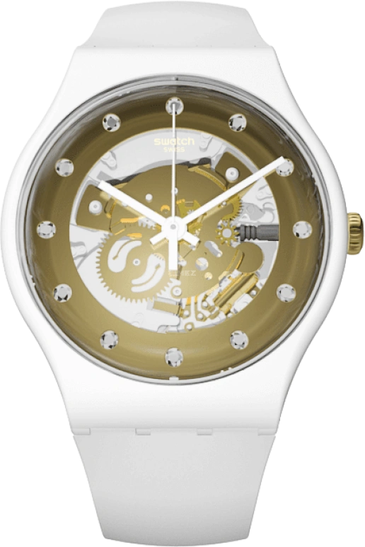 Swatch,Originals 41mm,41mm,Plastic,Yellow,SUOZ148