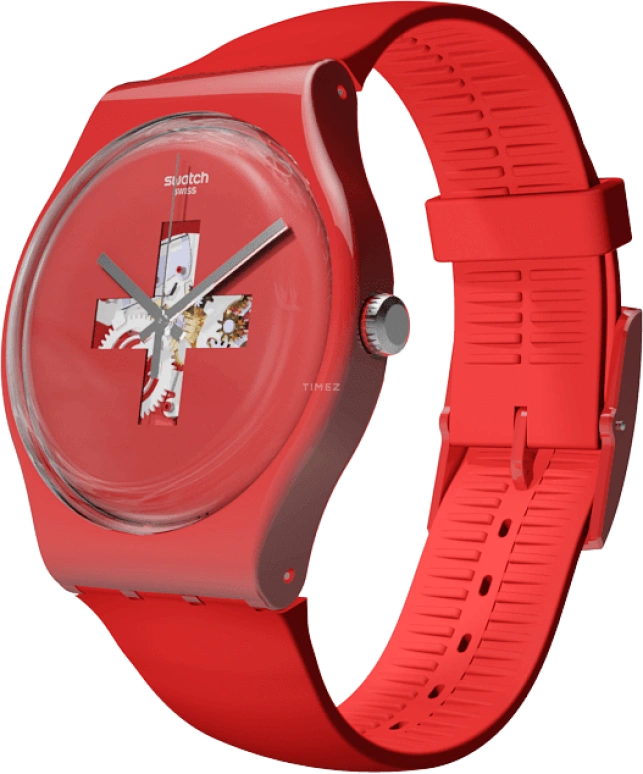 Swatch,Originals 41mm,41mm,Plastic,Red,SUOR106