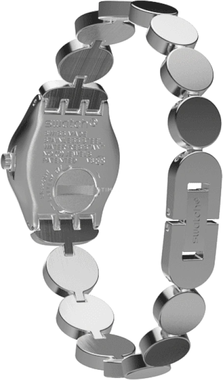 Swatch,IRONY 25mm,25mm,Stainless Steel,Silver,Grey,Quartz,Round,Silver,YSS317G