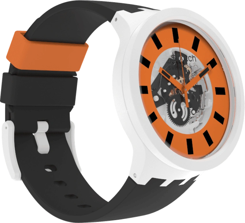 Swatch,THE BOLD 47mm,47mm,Bioceramic,Ceramic,Orange,SB03M104