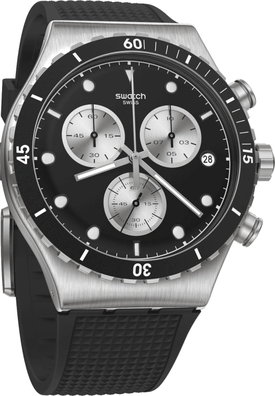 Swatch,IRONY 43mm,43mm,Stainless Steel,Black,YVS487