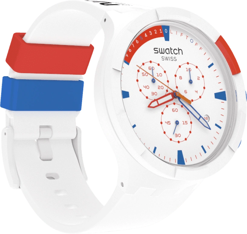Swatch,THE BOLD 47mm,47mm,Bioceramic,Ceramic,White,Sapphire,Crystal Glass,SB04Z400