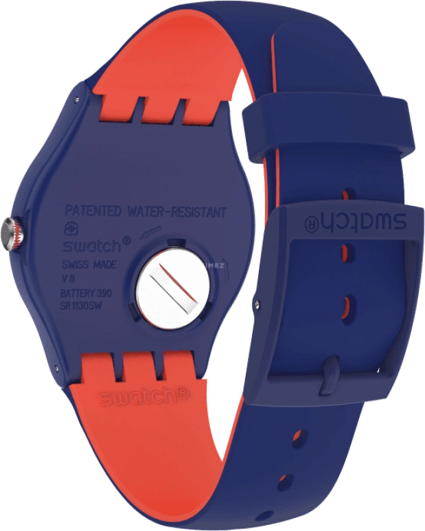 Swatch,Originals 41mm,41mm,Plastic,Blue,Sapphire,Crystal Glass,SUON146