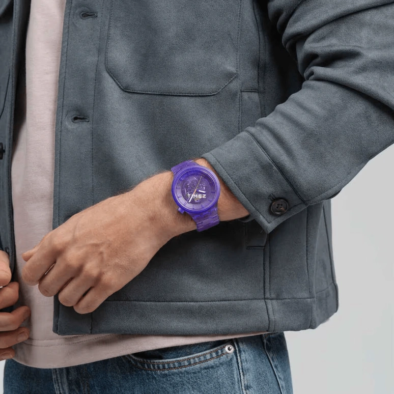Swatch,THE BOLD 47mm,47mm,Bio-sourced,Purple,Quartz,Sapphire,Crystal Glass,Round,SB05V103