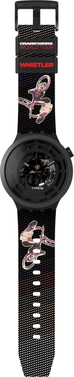 Swatch,Other 47mm,47mm,Bioceramic,Black,Quartz,Sapphire,Crystal Glass,Round,SB03B100E