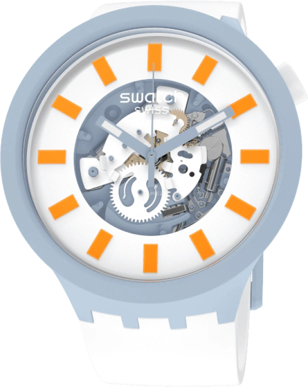 Swatch,THE BOLD 47mm,47mm,Bioceramic,Ceramic,White,SB03N101