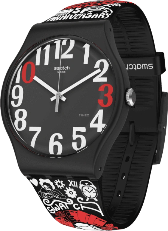 Swatch,Originals 41mm,41mm,Plastic,Black,SUOZ322