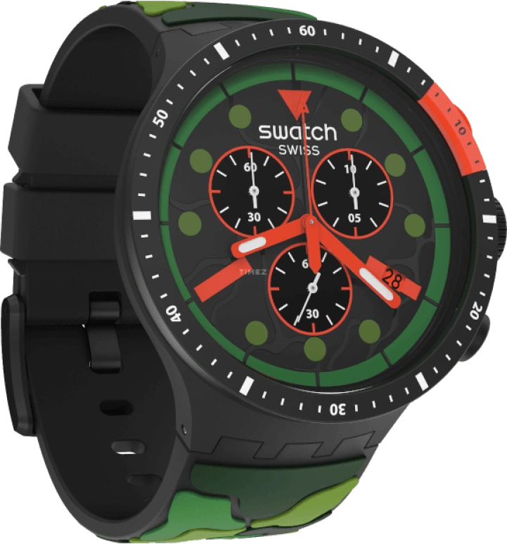 Swatch,THE BOLD 47mm,47mm,Plastic,Black,SB02B409