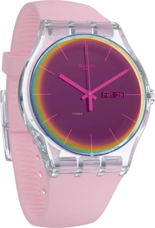 Swatch,Originals 41mm,41mm,Plastic,Pink Red,Red,SUOK710