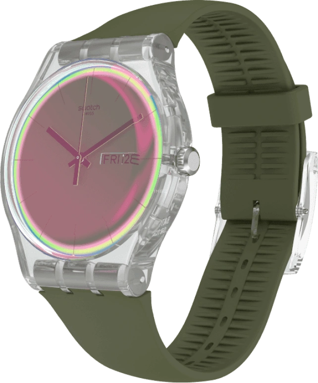 Swatch,Originals 41mm,41mm,Plastic,Pink,Quartz,Sapphire,Crystal Glass,Round,SUOK714