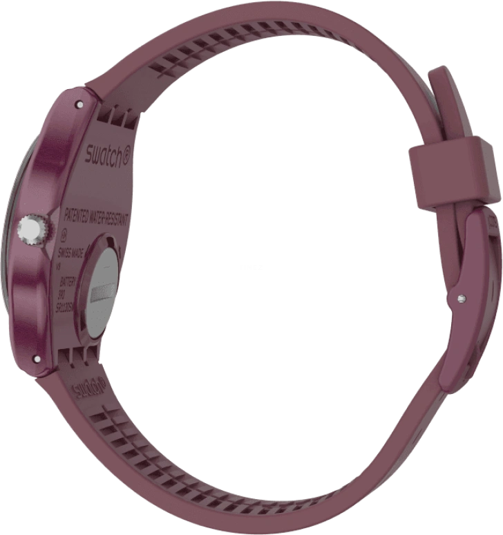 Swatch,Originals 34mm,34mm,Plastic,Purple Red,Closed,GR405
