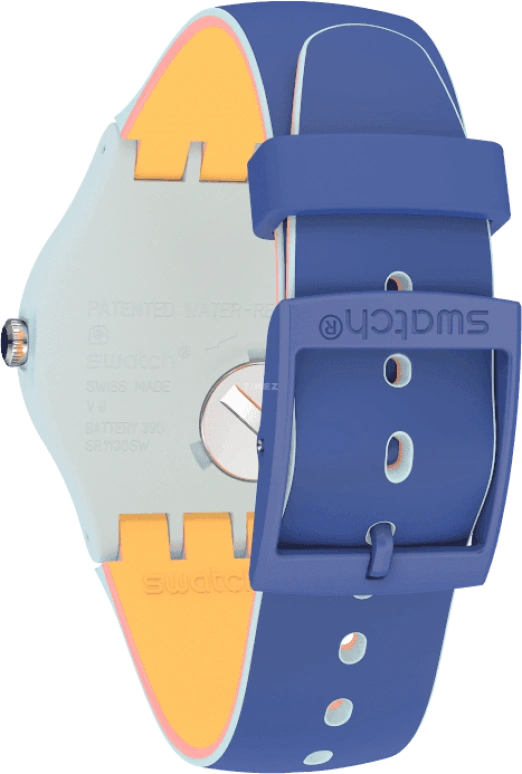 Swatch,Originals 41mm,41mm,Plastic,Blue,SUOS403