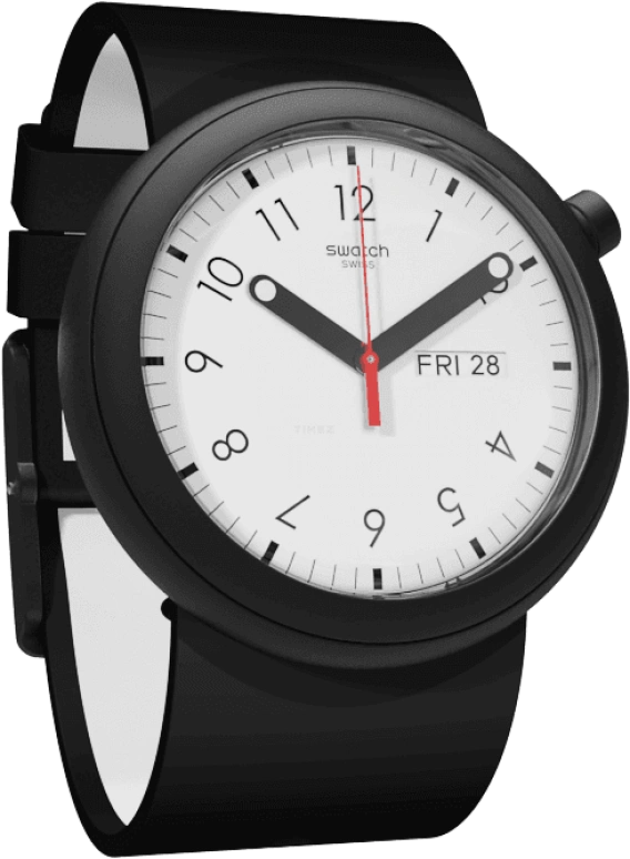 Swatch,Originals 45mm,45mm,Plastic,White,PNB700