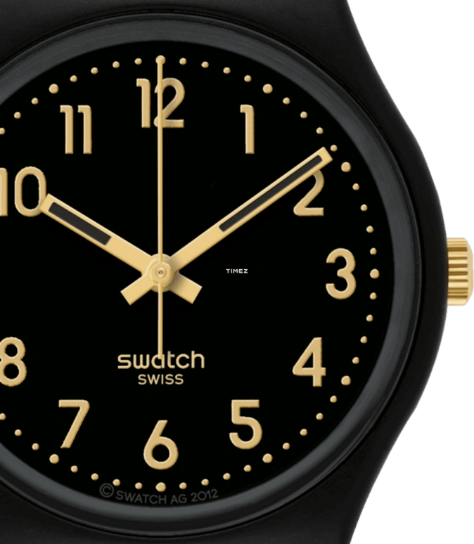 Swatch,Originals 34mm,34mm,Bio-sourced,Black,Quartz,Sapphire,Crystal Glass,Round,SO28B113