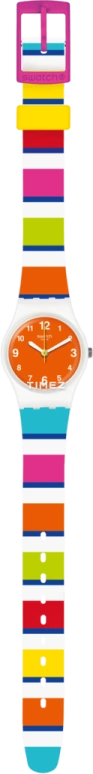 Swatch,Originals 25mm,25mm,Plastic,Red,Quartz,Round,Transparent,LW158