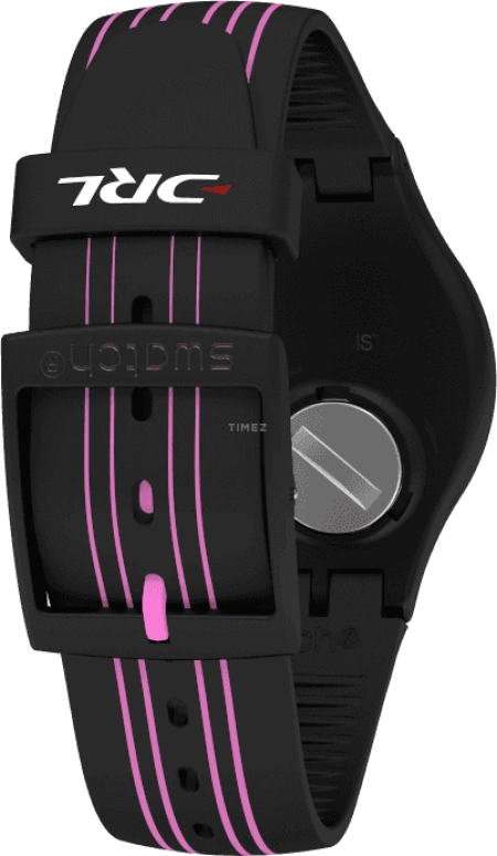 Swatch,Originals 41mm,41mm,Plastic,Black,Pink,Sapphire,Crystal Glass,SUOB146C