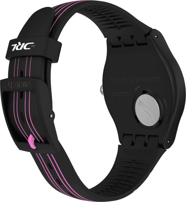 Swatch,Originals 41mm,41mm,Plastic,Black,Pink,Sapphire,Crystal Glass,SUOB146C